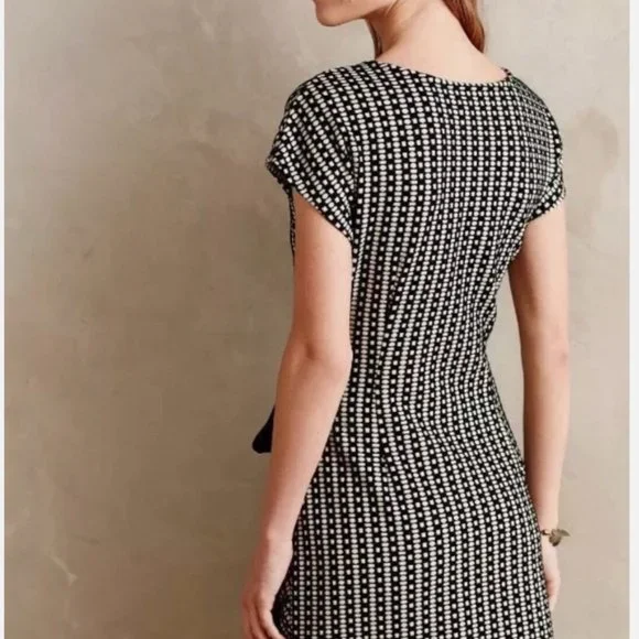 Saturday Sunday by Anthropologie Isabel Bow Tie Dress Size Small S Black - Picture 2 of 9